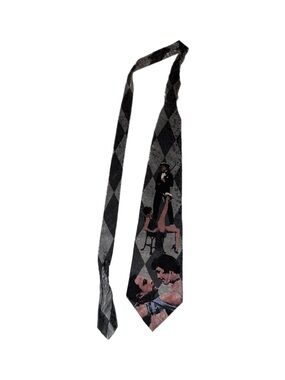 Vintage Singin in the Rain Patterned Silk Men's Tie with Graphic Print